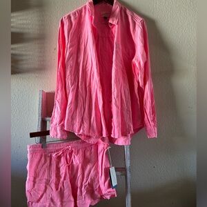 NEON PINK SHORT SET Universal Thread Size M